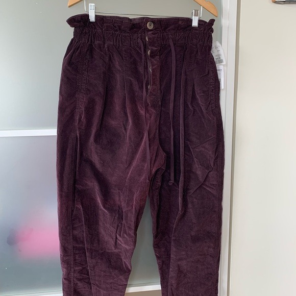Free people corduroy pants. Plum coloured size large. NWT. - Picture 7 of 7